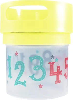 Spill Proof Snack Cup Yellow, 12 Ounce jar, Made in The USA