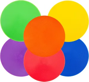 Spot Markers 9 Inch Anti-Slip Agility Floor Markers,Colorful Flat Field Gym Classroom Floor Spots Set for Indoor Outdoor Soccer Basketball Sports Speed Training and Drills