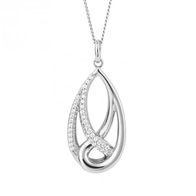 Sterling Silver Platinum Pendant P5322C