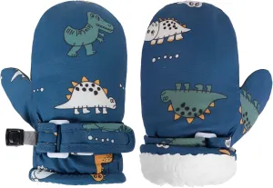 Toddler Dinosaur Snow Mittens for Baby Boys - Lined Fleece Gloves
