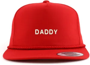 Trendy Apparel Shop Daddy Embroidered 5 Panel Flatbill Braid Snapback Golf Cap