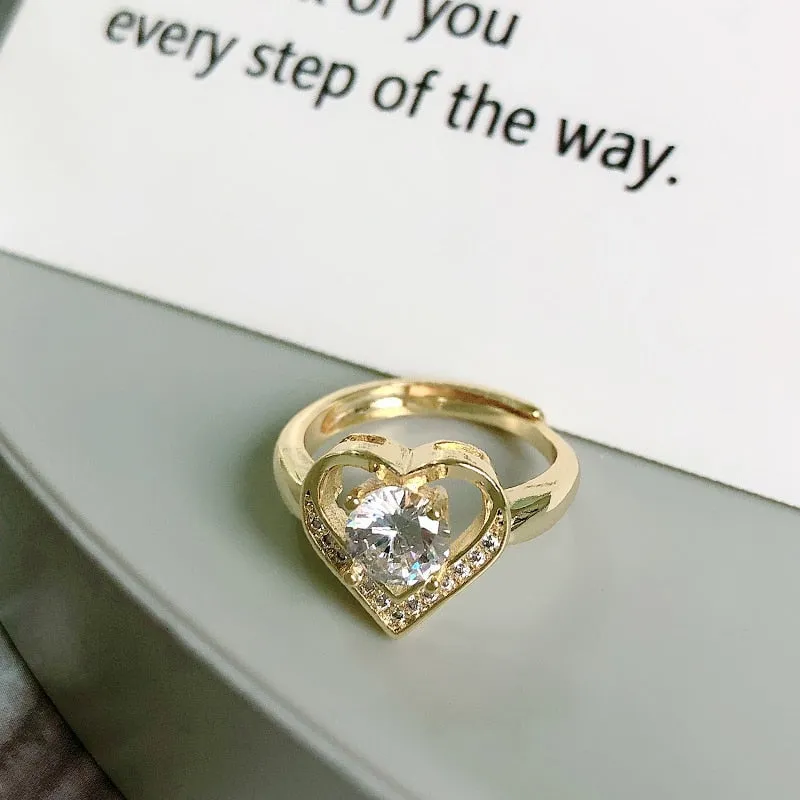 Trendy Jewelry Round Cut Crystal Jewelry Set for a Friend with Zircon in Gold Color
