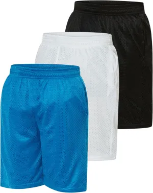 Ultra Performance Boy's Basketball Short's 3 Pack Mesh Athletic Shorts Youth Basketball Soccer & Gym Short for Active Boys