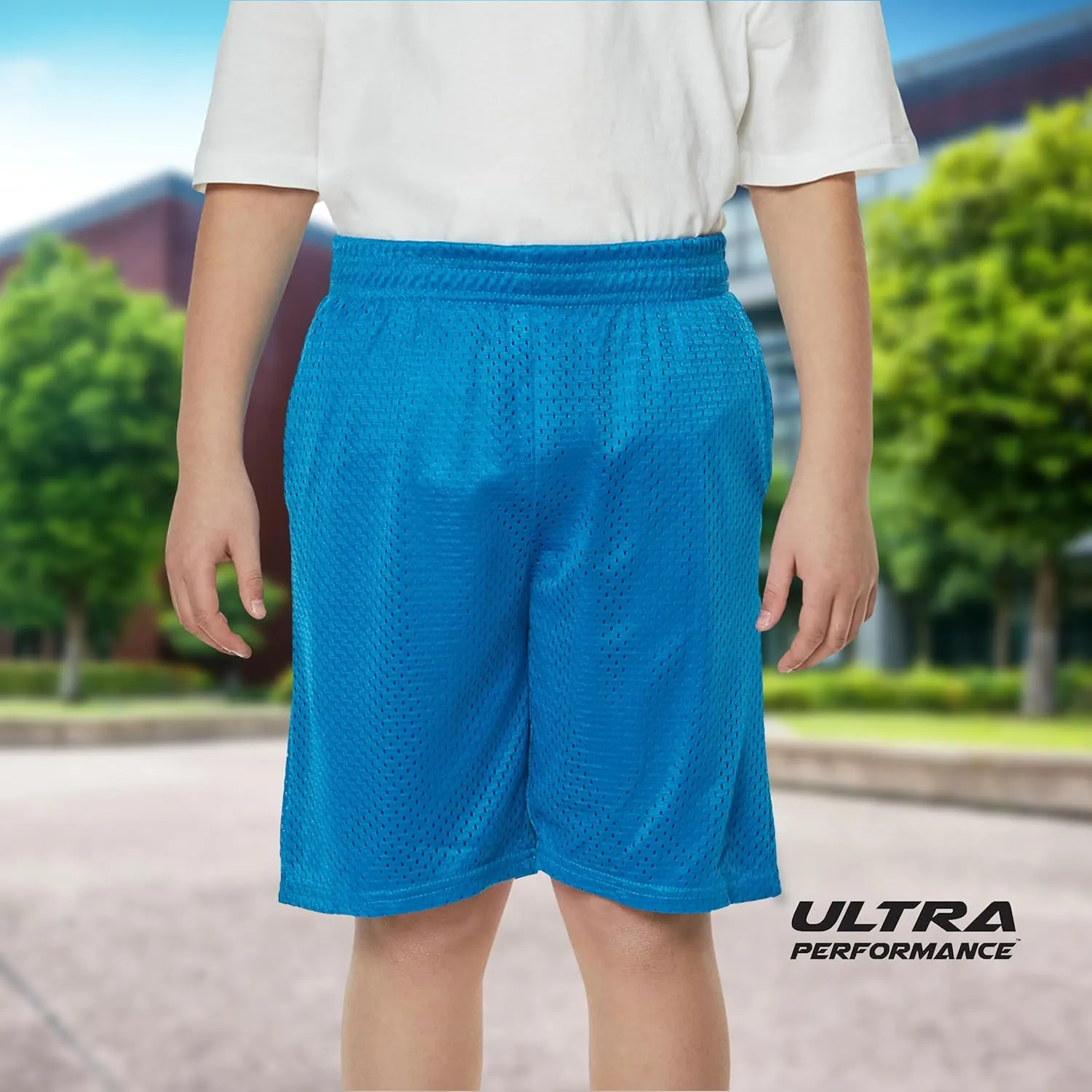 Ultra Performance Boy's Basketball Short's 3 Pack Mesh Athletic Shorts Youth Basketball Soccer & Gym Short for Active Boys
