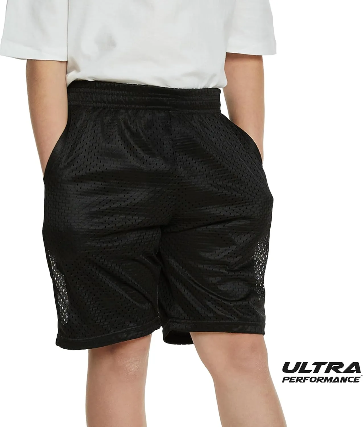 Ultra Performance Boy's Basketball Short's 3 Pack Mesh Athletic Shorts Youth Basketball Soccer & Gym Short for Active Boys