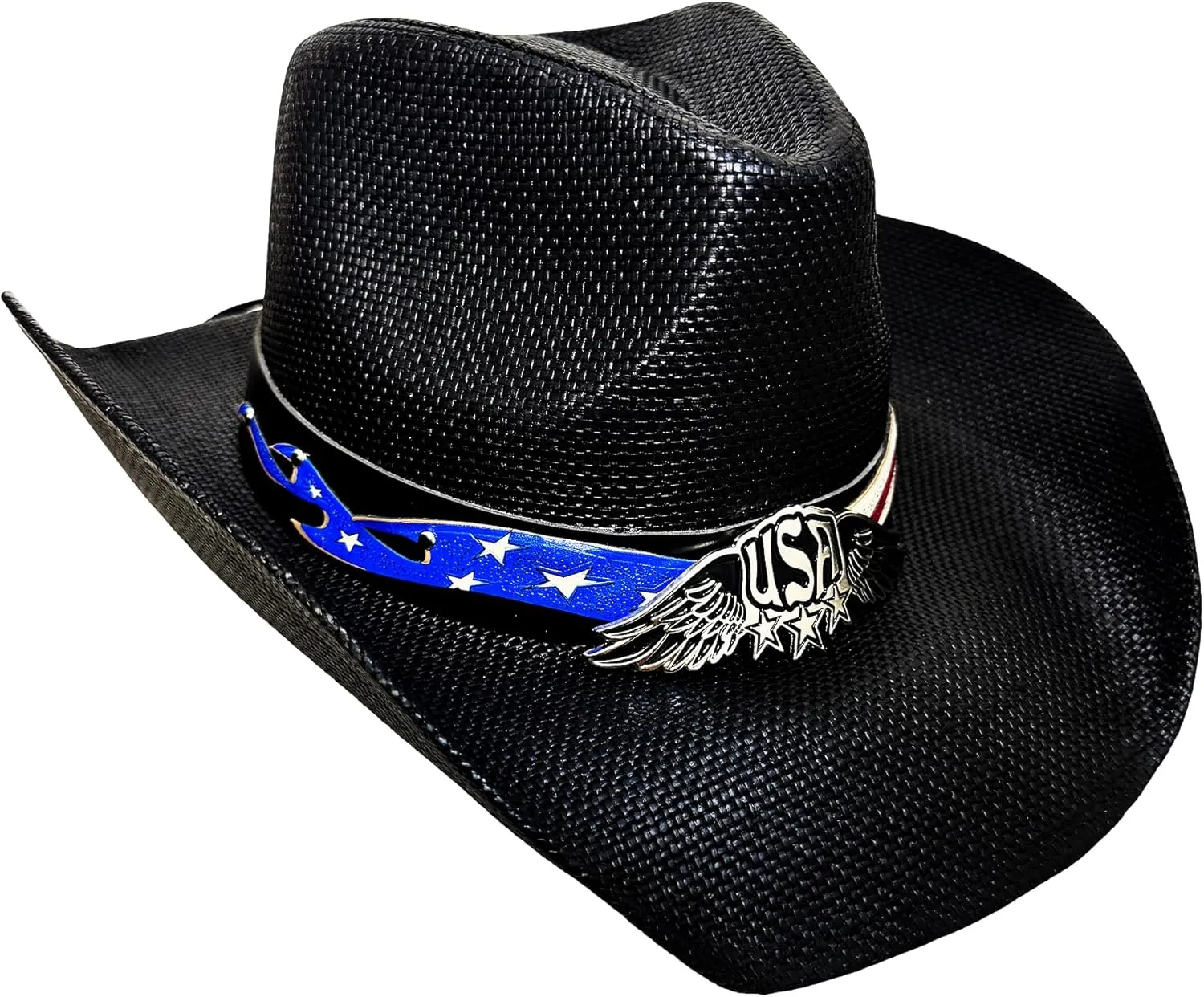 Western Cowboy Hat Features Wide Brim for Sun Protection Belt Buckle, Stylish Perfect for Outdoor Adventures & Casual Wear