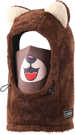 Winter Fleece Ski Mask with Design Ski Helmet Cover, Wind-Resistant Adjustable Balaclava Face Mask Men Women Youth
